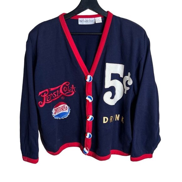 Vintage Eagle’s Eye Pepsi Sweater Medium - Picture 1 of 4